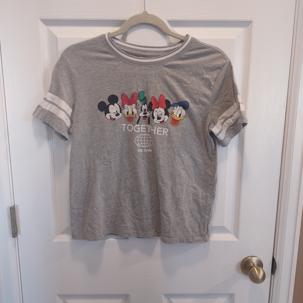 Disney Gray T-Shirt with Mickey and Friends